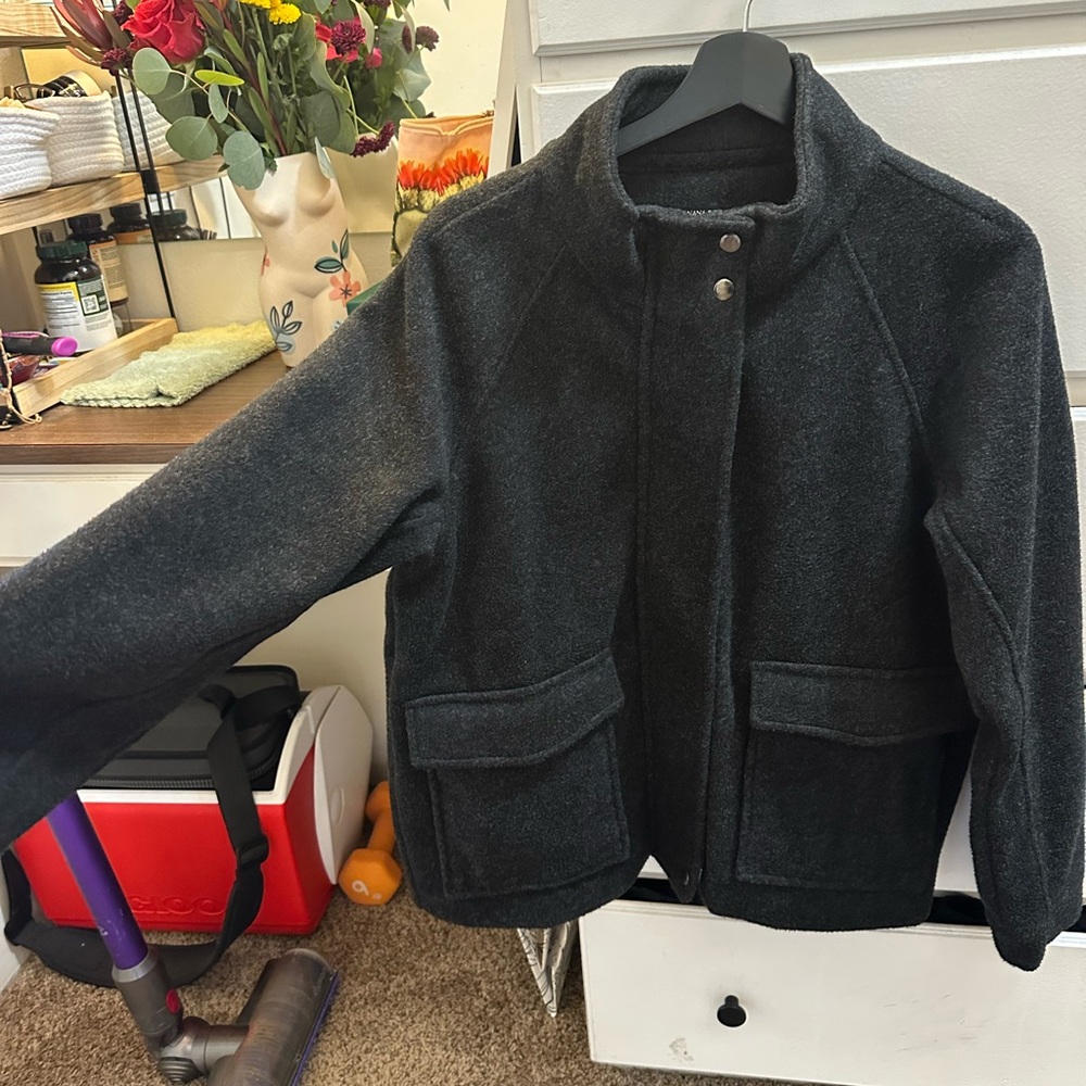 Charcoal Gray Jacket - Banana Republic M